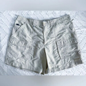 Columbia Men's Half Moon Shorts Size 40 Inseam 6" Pockets Khaki Fishing PFG